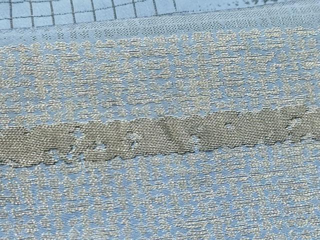 平和屋着物■上質な小紋　寿光織　霞文　金銀糸　正絹　逸品　AABG1357sx