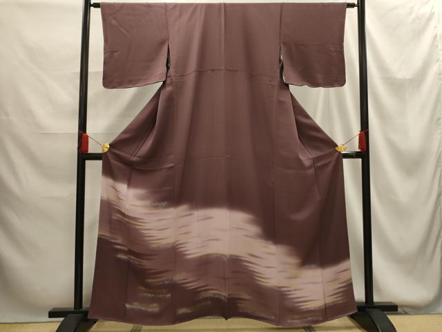 平和屋着物■色留訪問着　霞文　暈し染め　金銀彩　正絹　逸品　AABG1358sx