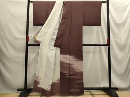 平和屋着物■色留訪問着　霞文　暈し染め　金銀彩　正絹　逸品　AABG1358sx