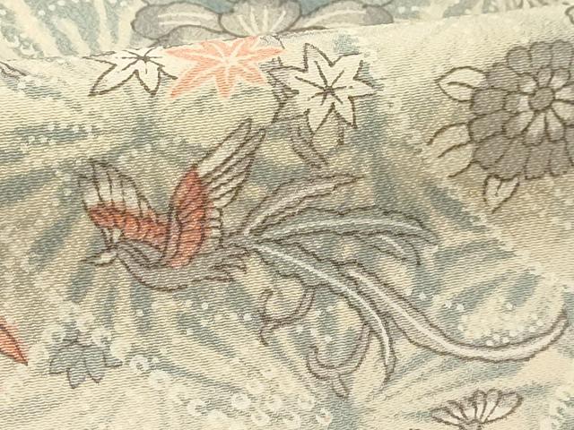 平和屋着物■上質な小紋　鳳凰花文　正絹　逸品　AABG1359sx