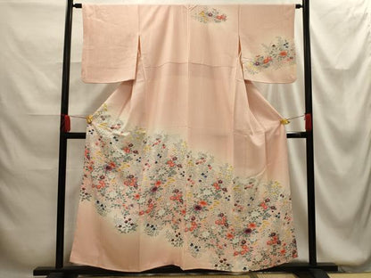平和屋着物■訪問着　草花文　暈し染め　金彩　正絹　逸品　AABG1360sx