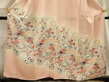 平和屋着物■訪問着　草花文　暈し染め　金彩　正絹　逸品　AABG1360sx