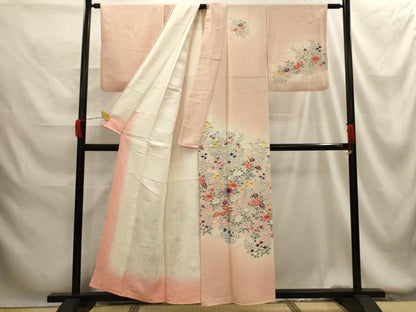 平和屋着物■訪問着　草花文　暈し染め　金彩　正絹　逸品　AABG1360sx