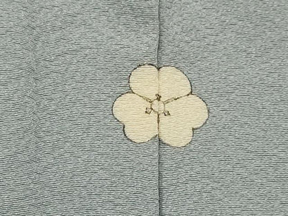平和屋着物■上質な色無地　紋意匠　薄雲鼠色　正絹　逸品　AABG1369sx