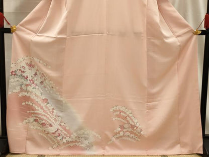 平和屋着物■訪問着　飛鶴花文　暈し染め　正絹　逸品　AABG1373sx