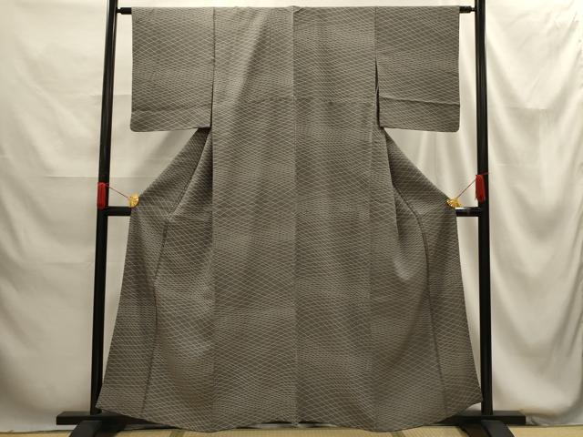 平和屋着物■上質な小紋 菱文 正絹 逸品 AABG1374sx
