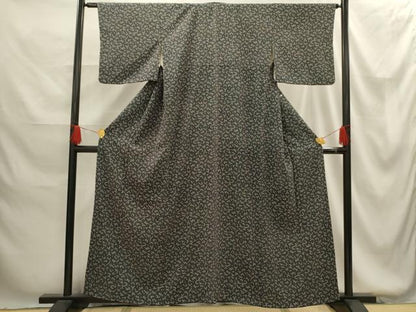 平和屋着物■伝統工芸士　染谷梅治　小紋　舞花文　正絹　逸品　AABG1375sx