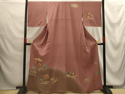 平和屋着物■訪問着　作家物　鳴り物　暈し染め　正絹　逸品　AABG1382sx