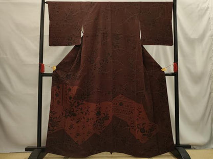 平和屋着物■訪問着 更紗花文 正絹 逸品 AABG1384sx
