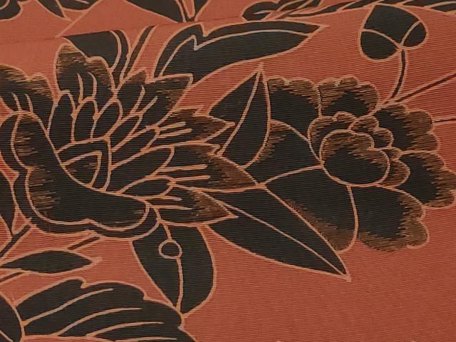 平和屋着物■訪問着 更紗花文 正絹 逸品 AABG1384sx