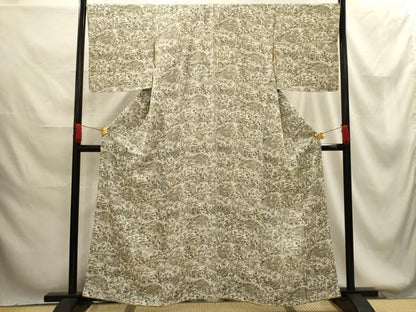 平和屋着物■上質な小紋 松竹梅風景文 正絹 逸品 AABG1388sx