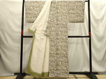 平和屋着物■上質な小紋 松竹梅風景文 正絹 逸品 AABG1388sx