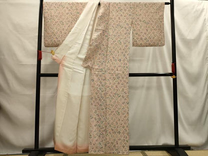 平和屋着物■上質な小紋 飾花文 正絹 逸品 AABG1391sx