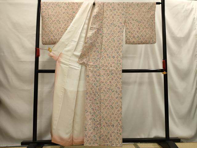 平和屋着物■上質な小紋 飾花文 正絹 逸品 AABG1391sx