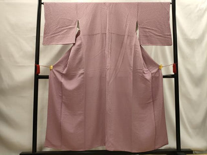 平和屋着物■上質な色無地 舞花地紋 梅鼠色 正絹 逸品 AABG1394sx