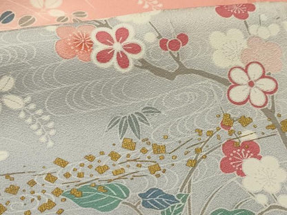 平和屋着物■訪問着 松竹梅流水花文 暈し染め 金彩 正絹 逸品 AABG1399sx