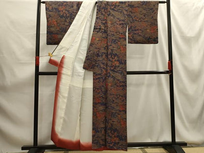 平和屋着物■上質な小紋 松竹梅風景文 正絹 逸品 AABG1402sx