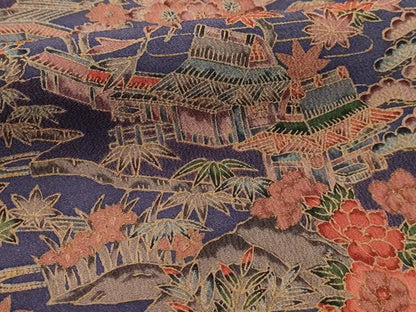 平和屋着物■上質な小紋 松竹梅風景文 正絹 逸品 AABG1402sx