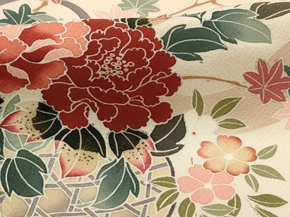 平和屋着物■訪問着 花籠文 暈し染め 金彩 正絹 逸品 AABG1403sx