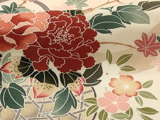 平和屋着物■訪問着 花籠文 暈し染め 金彩 正絹 逸品 AABG1403sx