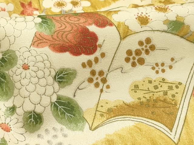 平和屋着物■上質な小紋 花冊子文 金彩 正絹 逸品 AABG1406sx