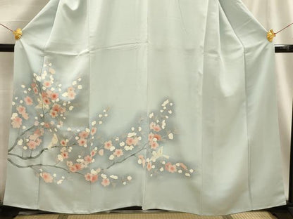 平和屋着物■訪問着 花鳥文 暈し染め 正絹 逸品 AABG1412sx
