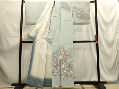 平和屋着物■訪問着 花鳥文 暈し染め 正絹 逸品 AABG1412sx