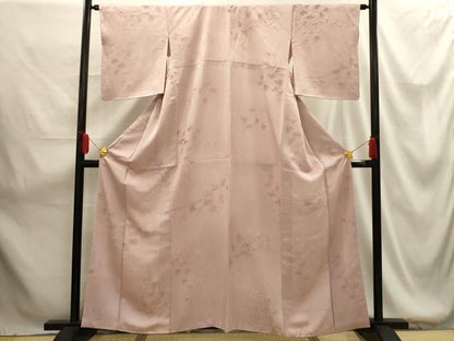 平和屋着物■上質な小紋 地紋起こし 草花文 正絹 逸品 AABG1414sx