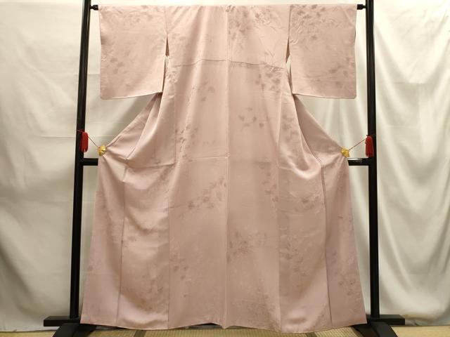 平和屋着物■上質な小紋 地紋起こし 草花文 正絹 逸品 AABG1414sx