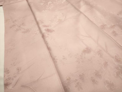 平和屋着物■上質な小紋 地紋起こし 草花文 正絹 逸品 AABG1414sx