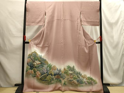 平和屋着物■豪華色留袖 手描き 風景文 暈し染め 正絹 逸品 AABG1420sx