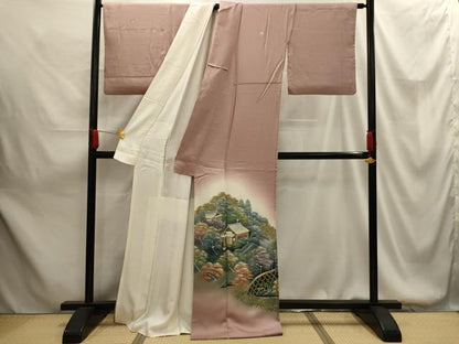 平和屋着物■豪華色留袖 手描き 風景文 暈し染め 正絹 逸品 AABG1420sx