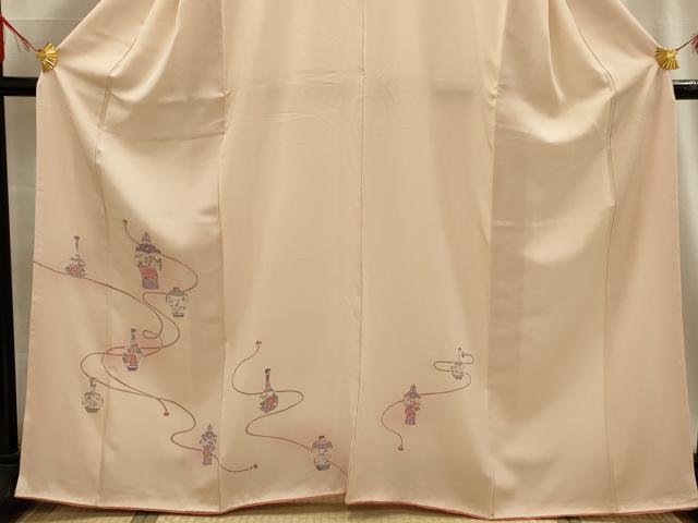 平和屋着物■訪問着 花陶器文 暈し染め 正絹 逸品 AABG1424sx