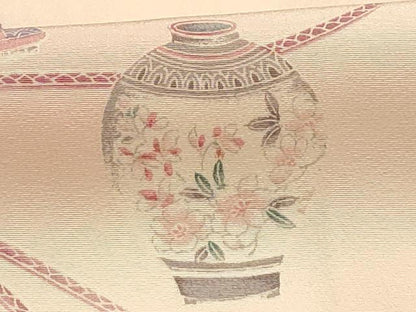 平和屋着物■訪問着 花陶器文 暈し染め 正絹 逸品 AABG1424sx