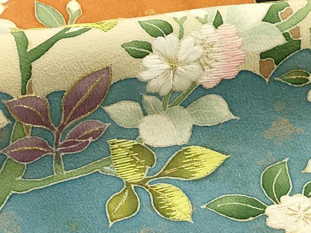 平和屋着物■豪華黒留袖 刺繍 雲取り枝花文 金糸 金彩 正絹 逸品 AABG1427sx