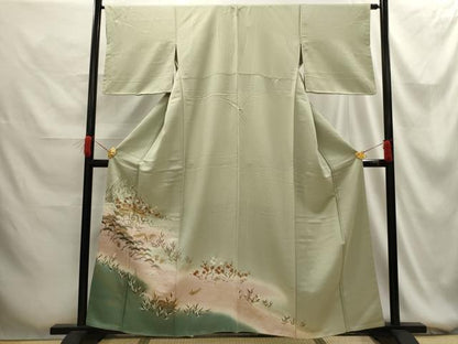 平和屋着物■豪華色留袖 松竹梅群鶴風景文 暈し染め 金彩 正絹 逸品 AABG1430sx
