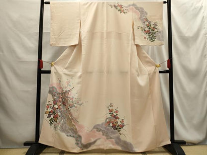 平和屋着物■訪問着 道長几帳花文 暈し染め 金彩 正絹 逸品 AABG1431sx