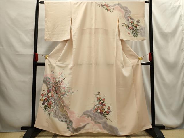 平和屋着物■訪問着 道長几帳花文 暈し染め 金彩 正絹 逸品 AABG1431sx