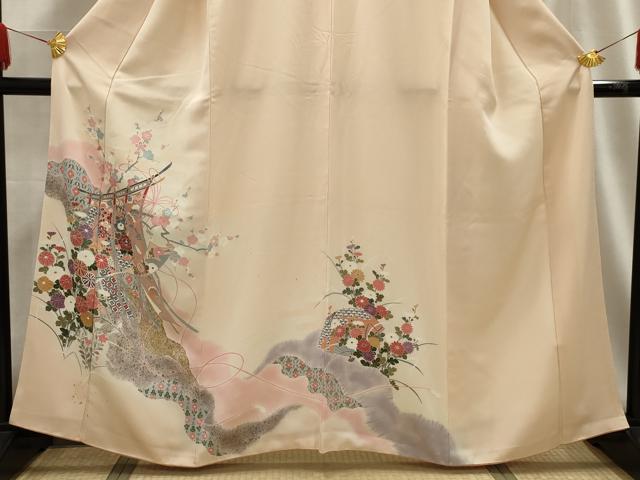平和屋着物■訪問着 道長几帳花文 暈し染め 金彩 正絹 逸品 AABG1431sx