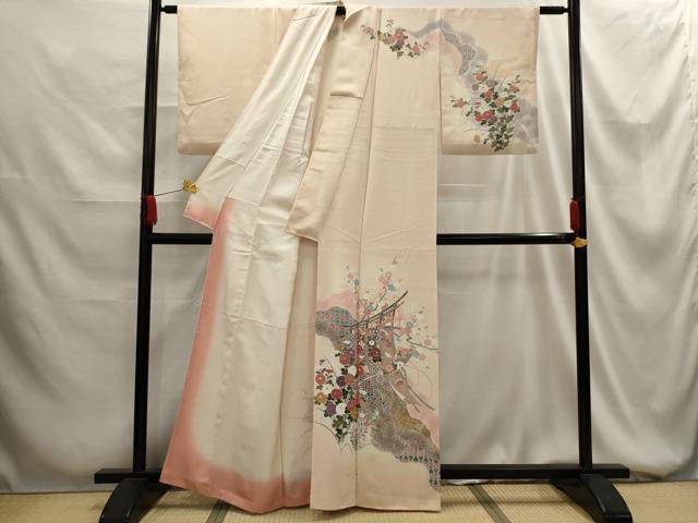 平和屋着物■訪問着 道長几帳花文 暈し染め 金彩 正絹 逸品 AABG1431sx
