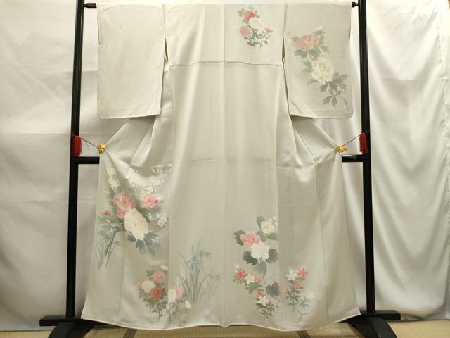 平和屋着物■訪問着 草花文 正絹 逸品 AABG1433sx