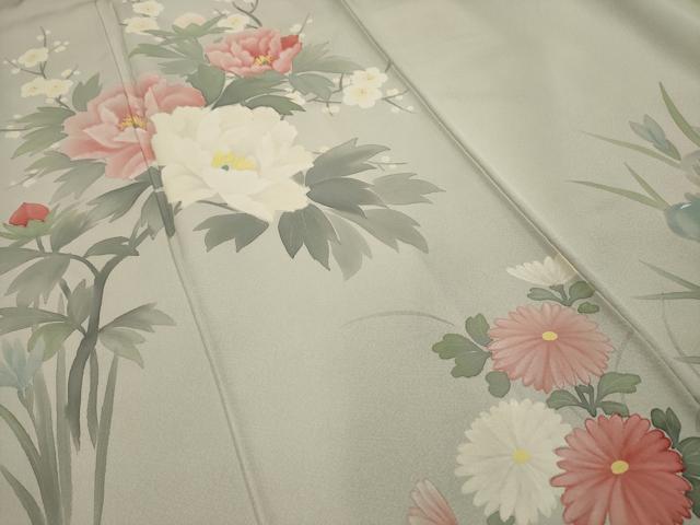 平和屋着物■訪問着 草花文 正絹 逸品 AABG1433sx