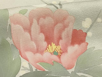 平和屋着物■訪問着 草花文 正絹 逸品 AABG1433sx