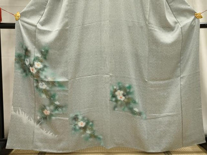平和屋着物■訪問着 手描き 枝花文 暈し染め 金彩 正絹 逸品 AABG1439sx