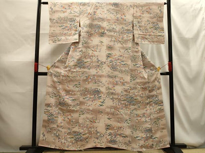 平和屋着物■上質な小紋 松竹梅風景文 暈し染め 正絹 逸品 AABG1443sx