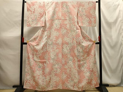平和屋着物■上質な小紋 草花文 正絹 逸品 AABG1444sx
