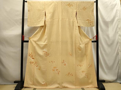 平和屋着物■訪問着 地紋起こし 松竹梅花冊子文 正絹 逸品 AABG1448sx