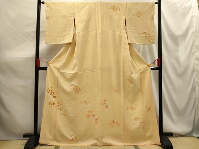 平和屋着物■訪問着 地紋起こし 松竹梅花冊子文 正絹 逸品 AABG1448sx