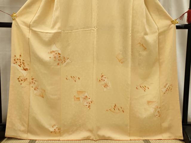 平和屋着物■訪問着 地紋起こし 松竹梅花冊子文 正絹 逸品 AABG1448sx