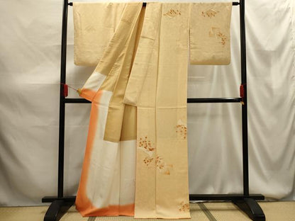 平和屋着物■訪問着 地紋起こし 松竹梅花冊子文 正絹 逸品 AABG1448sx